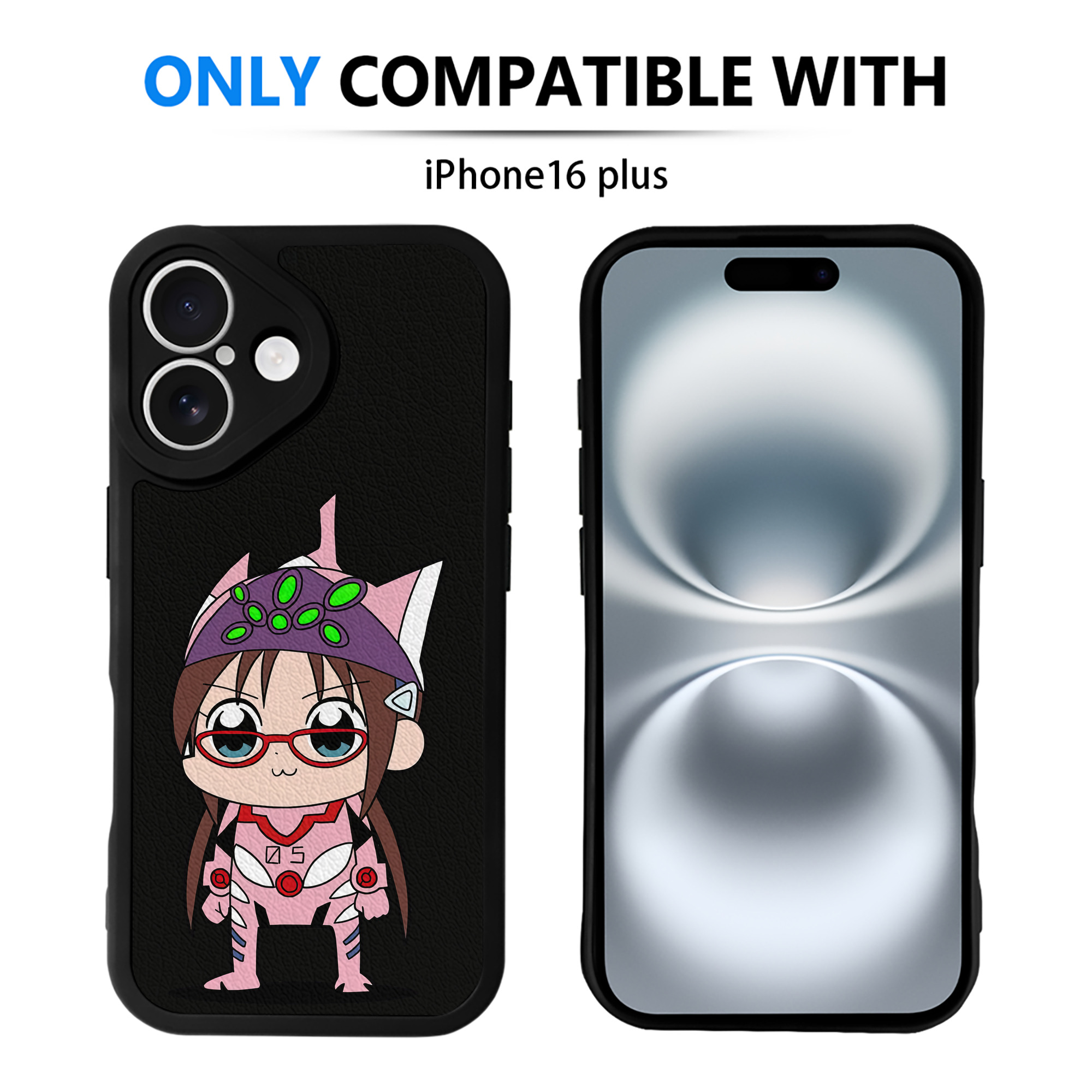 （画像用） EVA 新世紀エヴァンゲリオン 【iPhone 16シリーズ対応】シリコンスマホケース（レザー調） 材質：シリコン